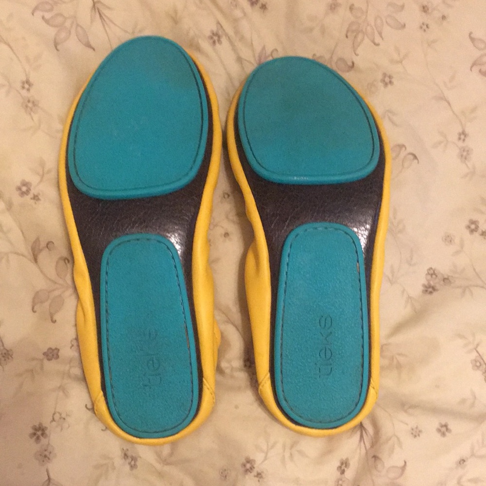 Tieks Mustard Yellow Foldable Ballet Flats - Picture 2 of 7